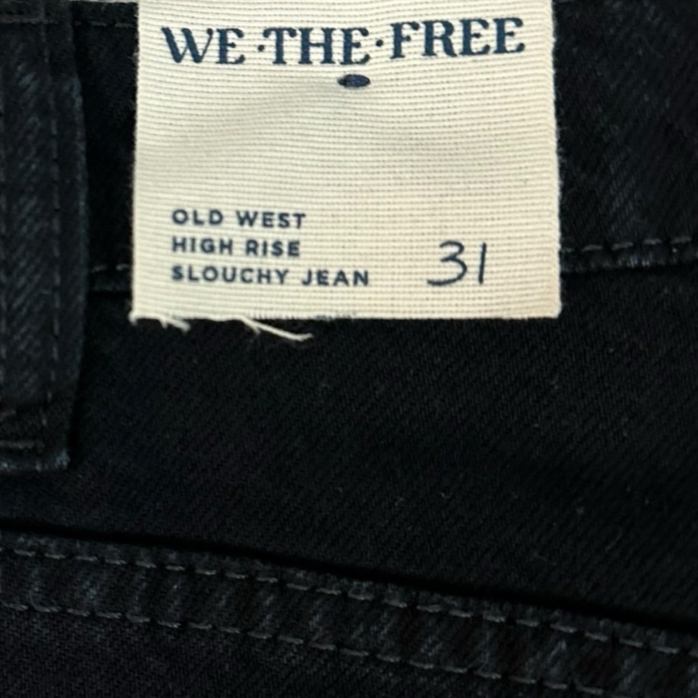 Free People Old West Slouchy Jeans in Blue Black Size 31 NWT - Picture 13 of 15